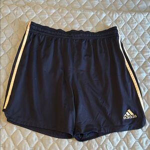 adidas Blue Athletic Shorts with white Stripes